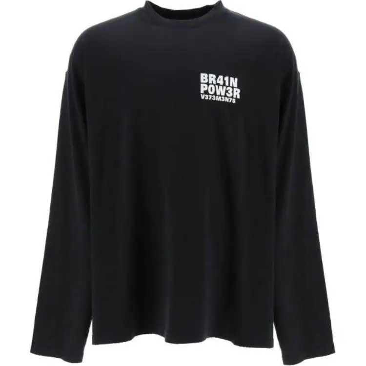 Vetements T Shirts Men's Black Crew Neck Moderate