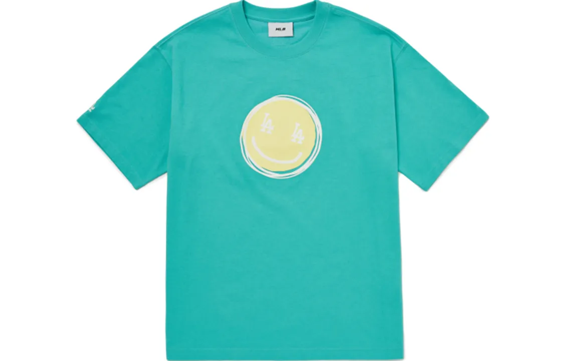 MLB Los Angeles Dodgers T-Shirts Unisex Mint Green Crew Neck Thin