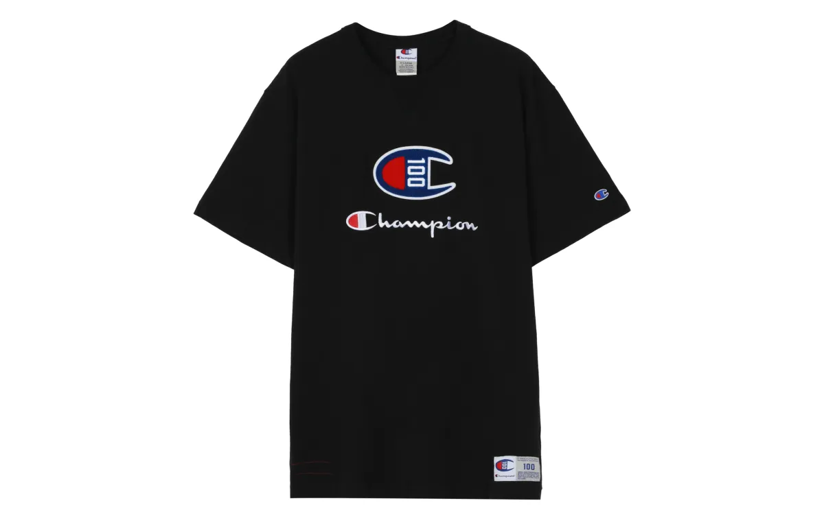 Champion T Shirt US Version Unisex Black