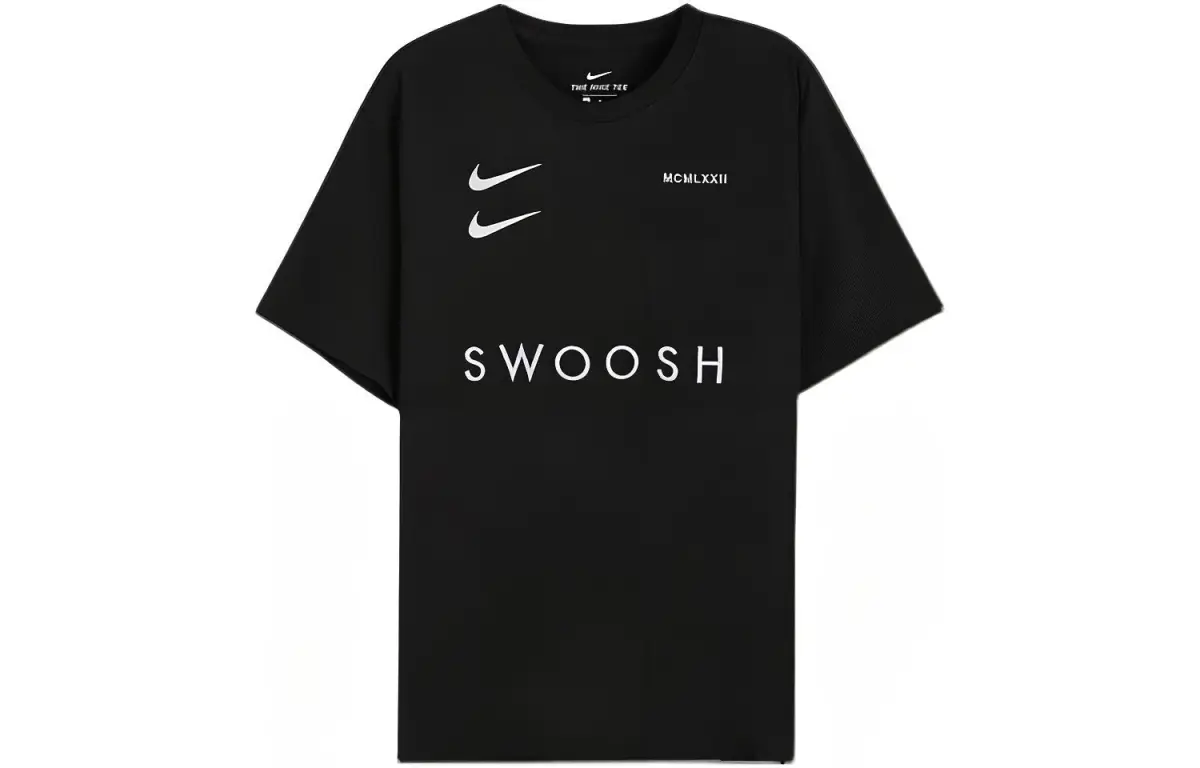 Nike T-Shirts Men's Black Crew Neck Moderate