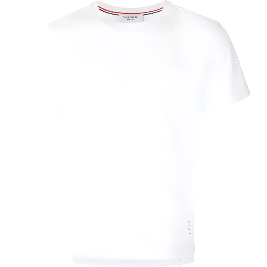 THOM BROWNE Logo Patch Crewneck T Shirt