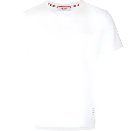 THOM BROWNE Logo Patch Crewneck T Shirt
