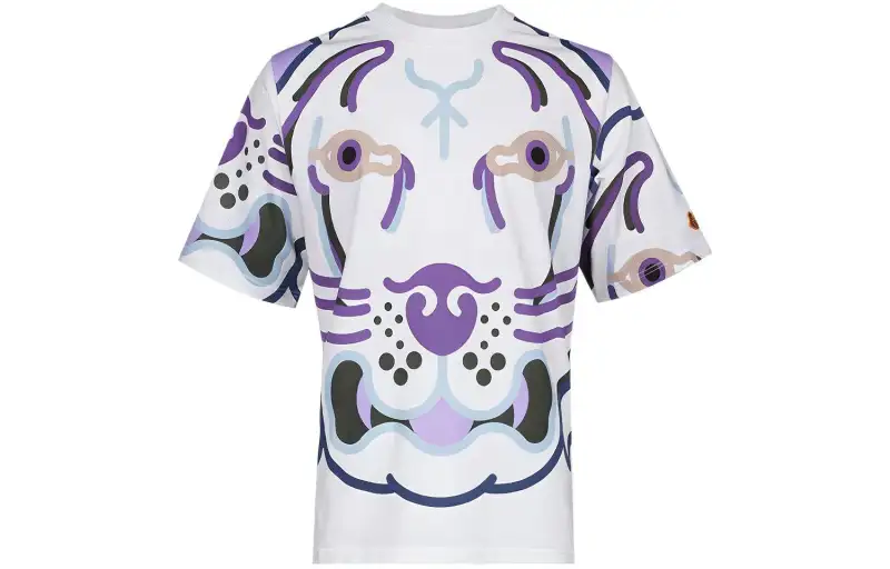 KENZO T Shirts Men's White Crew Neck Moderate Straight Fit