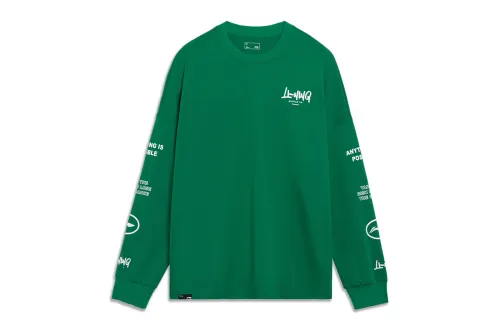 Li Ning Sports Life Collection T Shirt Men's Cool Pine Green