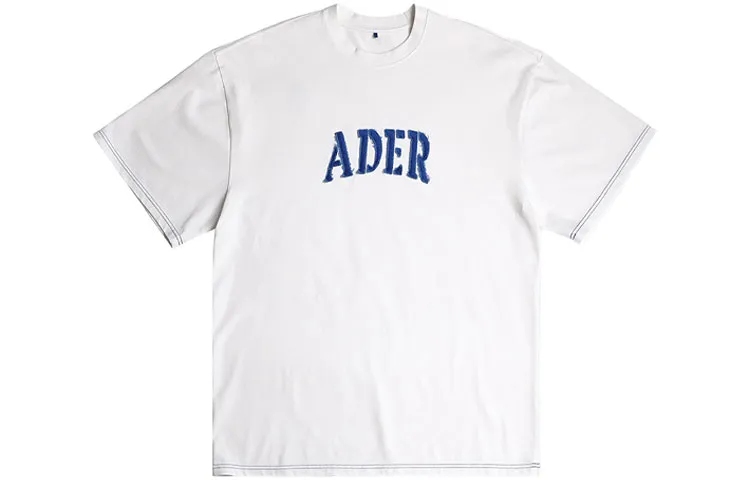 ADER ERROR T Shirts Unisex White Crew Neck Moderate Straight Fit