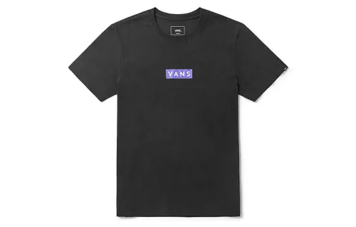 Vans T Shirts Unisex Black Crew Neck Moderate Straight Fit