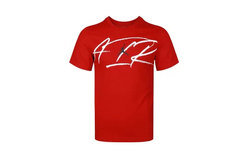 Jordan T Shirts Men's Red Crew Neck Moderate