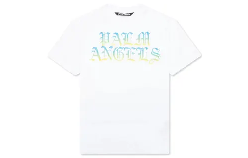 PALM ANGELS Degradé Logo Print Cotton T shirt