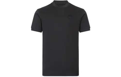 PRADA T Shirts Men's Smoke Gray Crew Neck Moderate Straight Fit