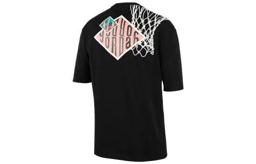 Jordan SPORT DNA T Shirts Men's Black Crew Neck Moderate Straight Fit