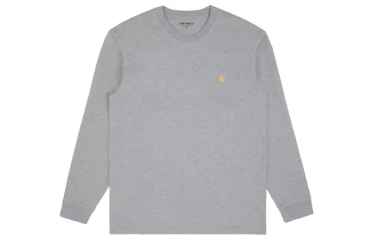 Carhartt WIP T Shirts Men's Gray Crew Neck Moderate Straight Fit