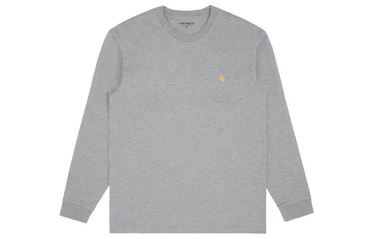 Carhartt WIP T-Shirts Men's Gray Crew Neck Moderate Straight Fit