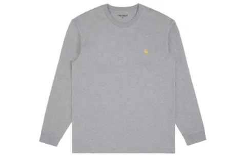 Carhartt WIP T-Shirts Men's Gray Crew Neck Moderate Straight Fit
