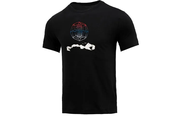 Nike T-Shirts Men's Black Crew Neck Moderate Straight Fit
