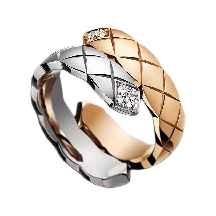 CHANEL CoCo Crush 18K White Gold Rings Unisex