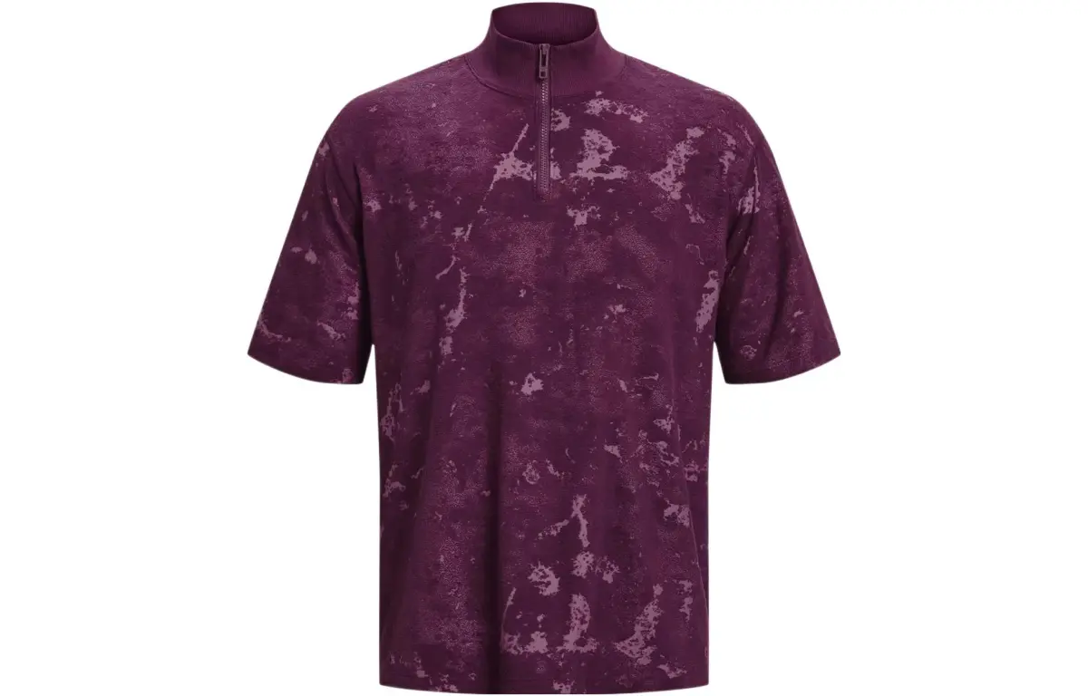 Under Armour Journey T-Shirts Men's Rock Purple Stand Collar Moderate