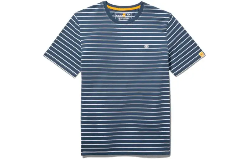 Timberland T Shirts Men's Blue Crew Neck Moderate Straight Fit