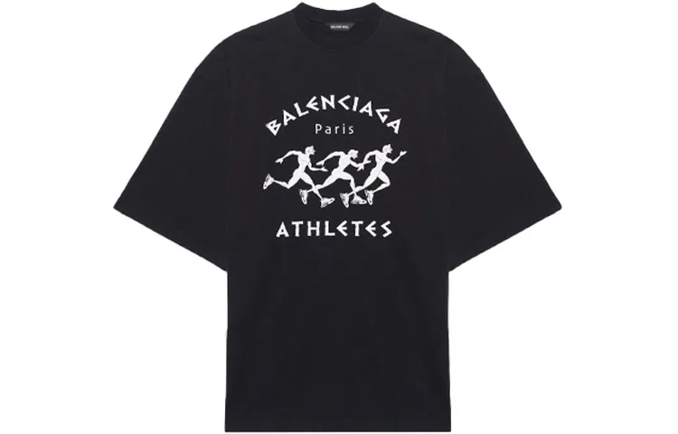 Balenciaga T Shirt Loose Fit Men's Black