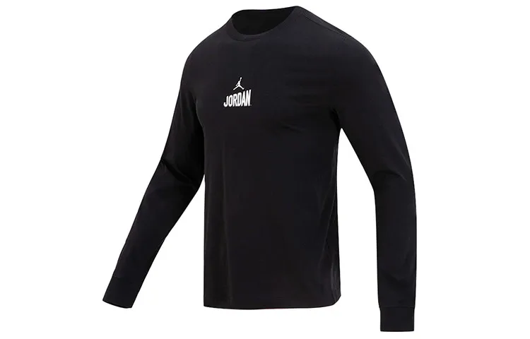 Jordan T-Shirts Men's Black Crew Neck Moderate Straight Fit