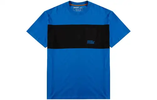 Timberland T Shirts Men's Blue Crew Neck Moderate Straight Fit