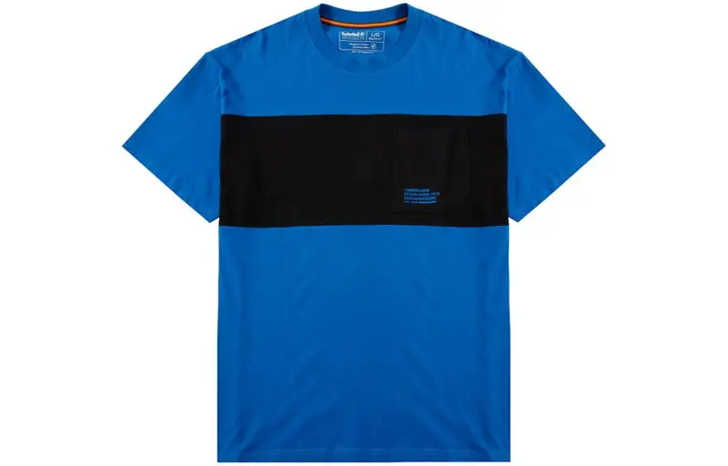 Timberland T Shirts Men's Blue Crew Neck Moderate Straight Fit