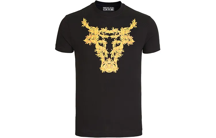 VERSACE JEANS COUTURE SS21 T Shirt Men's Black Gift Recommendation