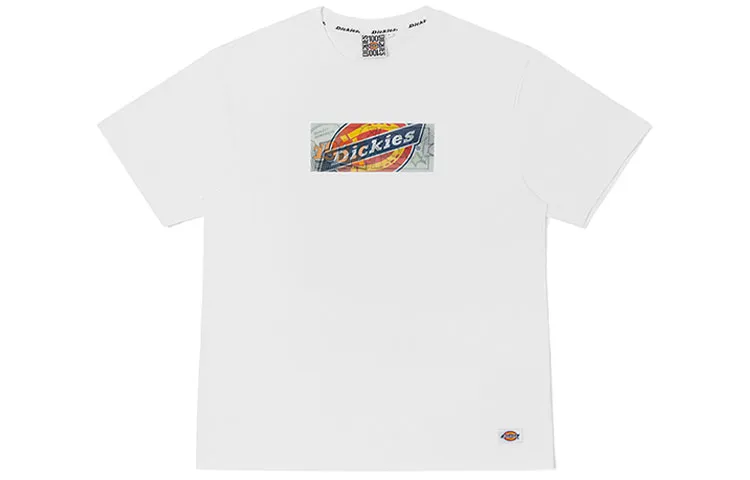 Dickies T Shirts Men's White Crew Neck Moderate Straight Fit