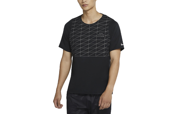 Nike Rise 365 Run Division Flash Running T Shirt Men’s Black