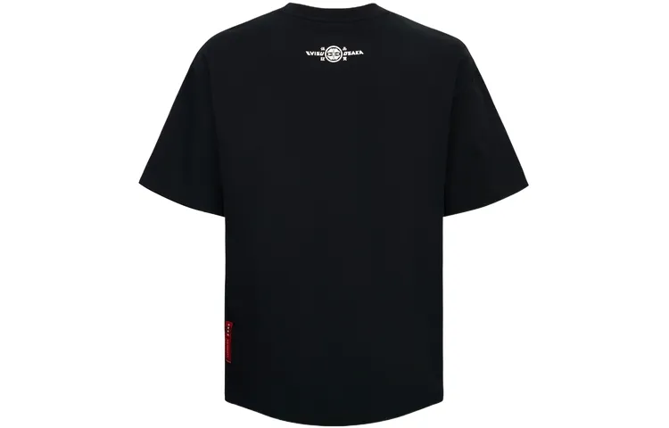 EVISU T Shirts Men's Black Crew Neck Moderate Straight Fit