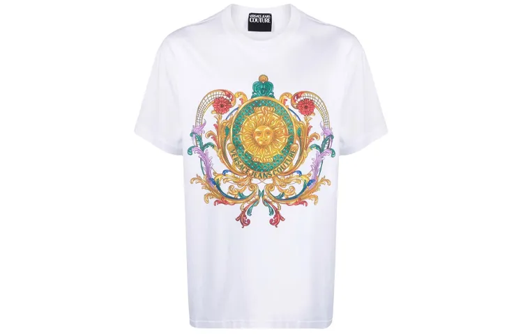 VERSACE JEANS COUTURE Sun-print Organic-cotton T-shirt