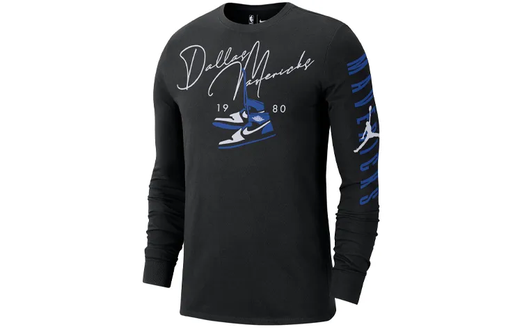 Jordan T-Shirts Men's Black Crew Neck Moderate Straight Fit