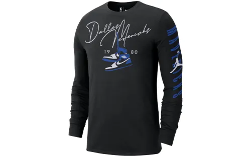 Jordan T Shirts Men's Black Crew Neck Moderate Straight Fit