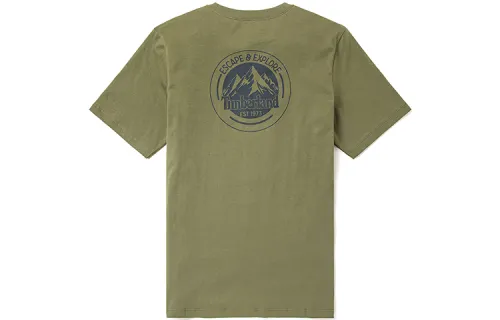 Timberland T Shirts Men's Kassel Green Crew Neck Moderate Straight Fit