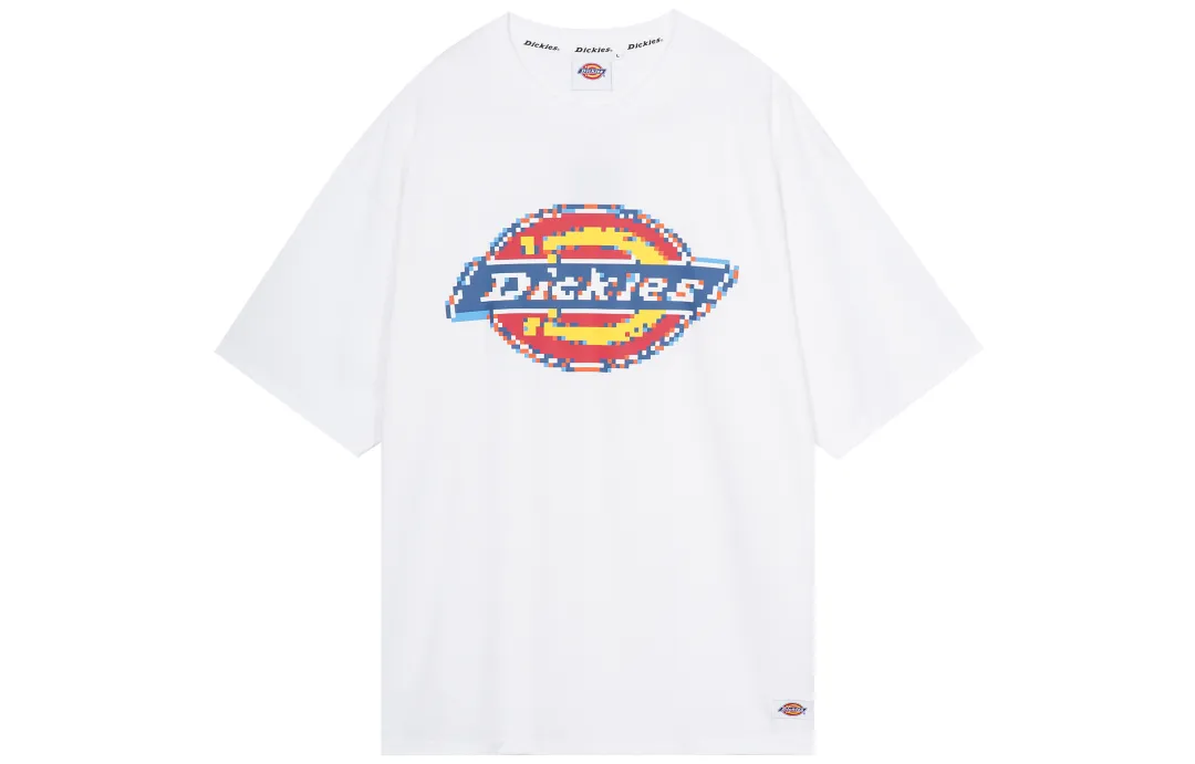 Dickies T Shirts Unisex White Crew Neck Moderate Straight Fit