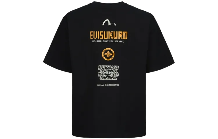 EVISU T Shirts Men's Crew Neck Moderate Straight Fit