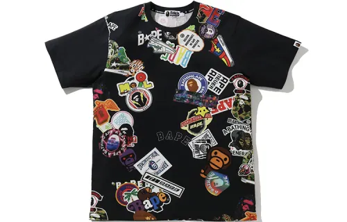 Bape Multi Motif Print Relaxed Tee