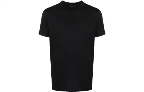 PRADA T Shirts Men's Black Crew Neck Moderate Straight Fit