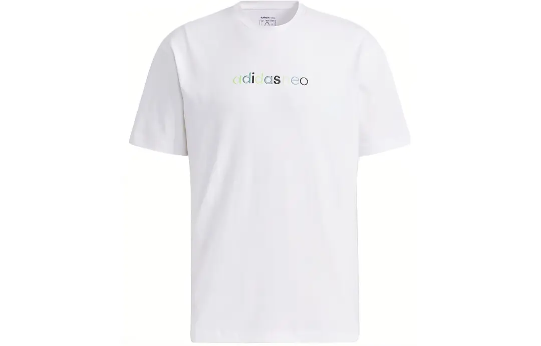 Adidas Neo T Shirts Men's White Crew Neck Moderate