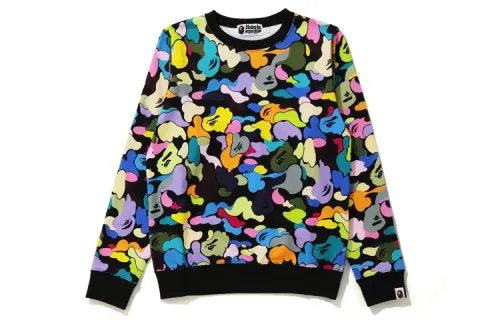 Bape Multi Camo Wide Fit Crewneck White