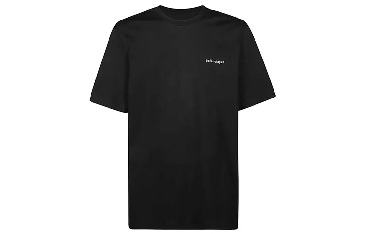 Balenciaga Small Logo Print Regular Fit Cotton T shirt