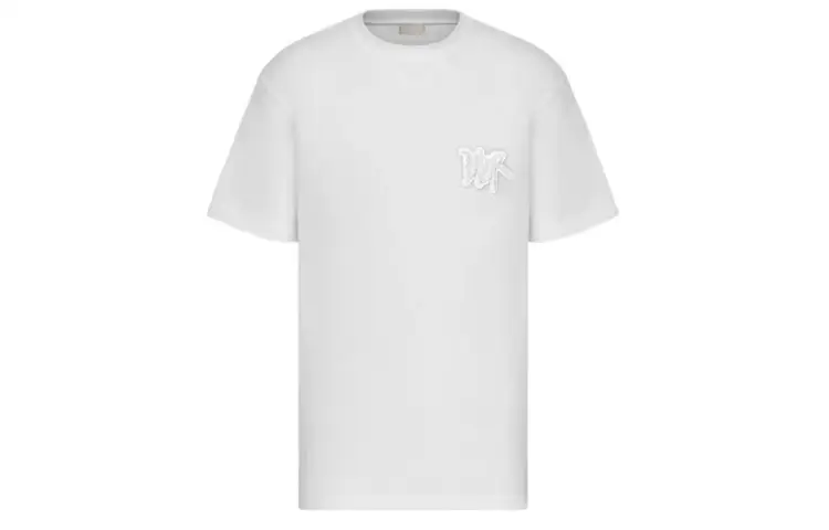 DIOR Quarterly New Products T Shirts Men's White Crew Neck Moderate Straight Fit