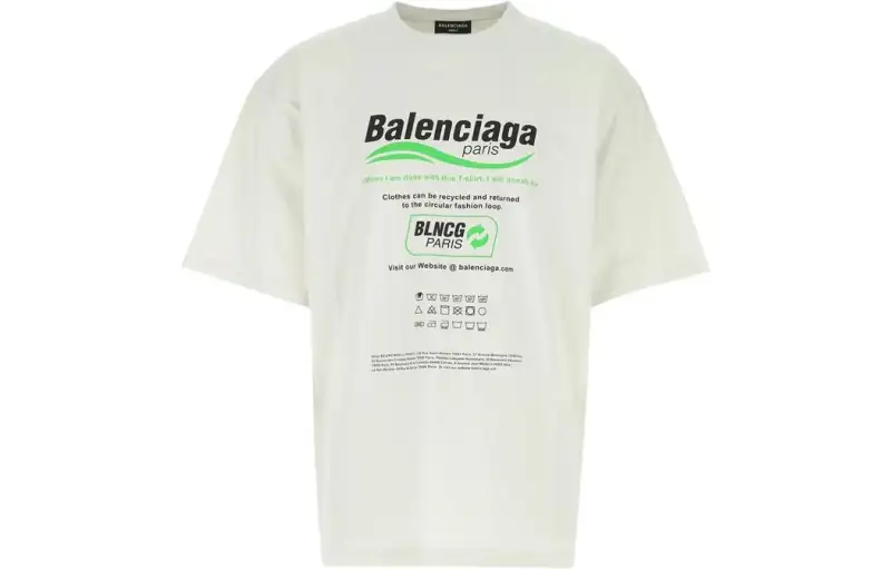 Balenciaga Drop Shoulder Sleeve T Shirt Men's White