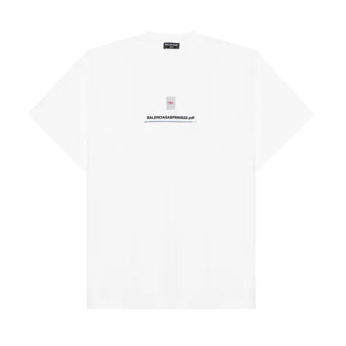 Balenciaga SS22 T Shirt Loose Fit Men's White