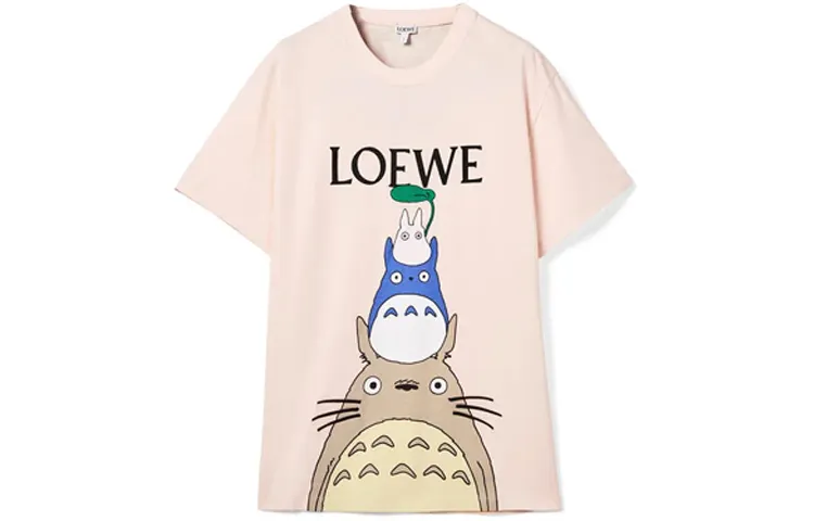 LOEWE x LONGMAO,LIANMINGKUAN SS21 T Shirt Unisex Pink