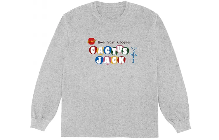 Travis Scott X McDonald's T Shirts Unisex Gray Crew Neck Moderate Straight Fit