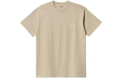 Carhartt WIP S/S Script Embroidery T Shirt T Shirt Men's Light Coffee