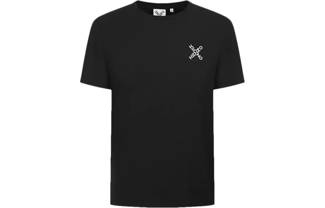 KENZO T Shirts Men's Black Crew Neck Moderate Straight Fit
