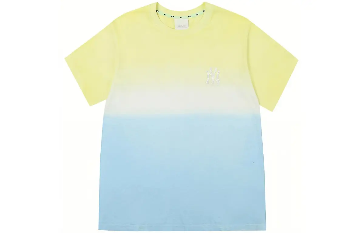 MLB T-Shirts Unisex Yellow Blue Crew Neck Moderate Straight Fit