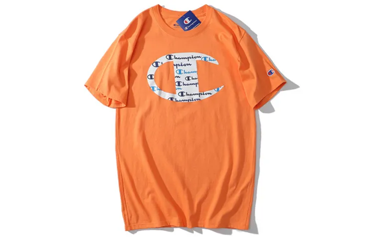 Champion T Shirt US Version Unisex Orange Red