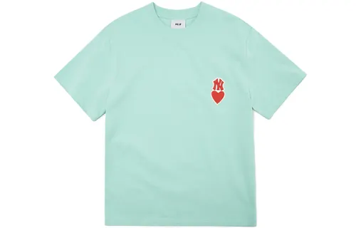 MLB New York Yankees T Shirts Unisex Mint Green Crew Neck Moderate Straight Fit